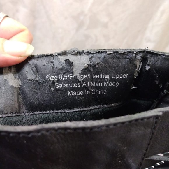 Very Volatile size 8.5 Fringe Black boots - Picture 6 of 8